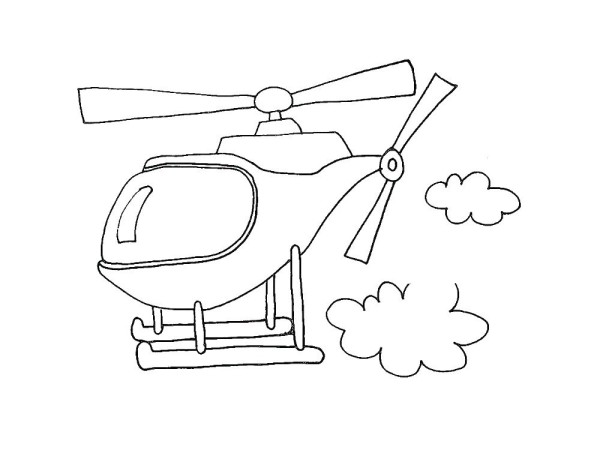 Teach you step by step how to draw a helicopter with simple strokes