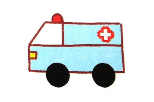 Use simple geometric shapes to draw an ambulance