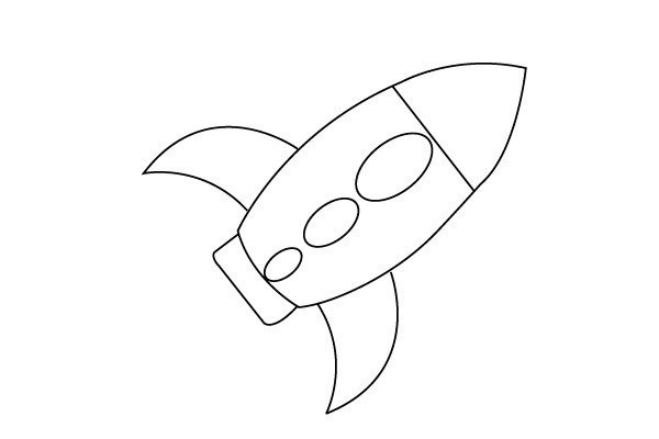 How to draw a spaceship with simple strokes