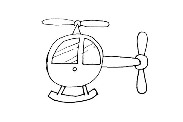 Children learn to draw helicopters easily