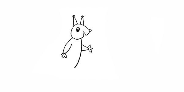 How to draw a little squirrel