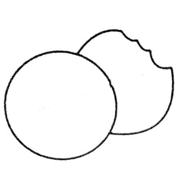 Complete collection of simple drawings of cookies and drawing steps