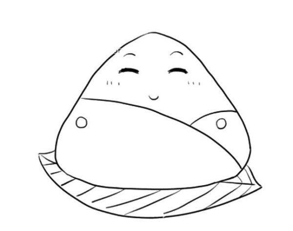 Draw cute rice dumplings