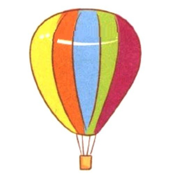 Beautiful colorful hot air balloon simple drawing tutorial