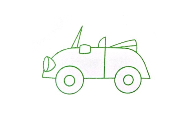 Simple drawing of classic car