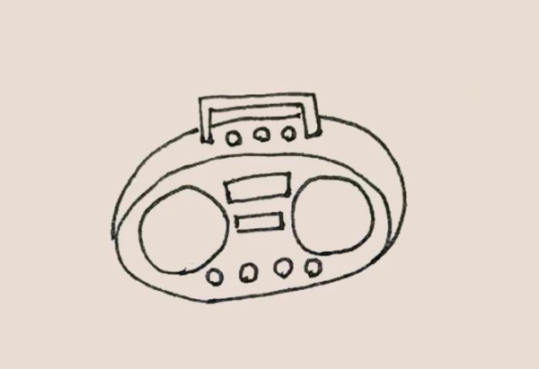 Simple drawing of radio