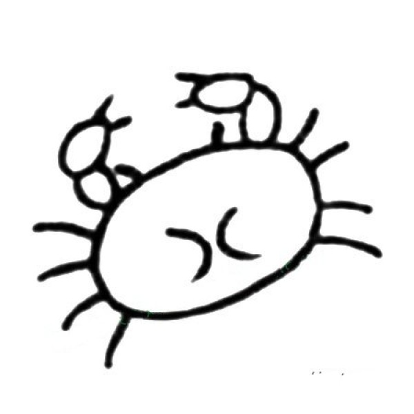 Simple Q version crab drawing tutorial