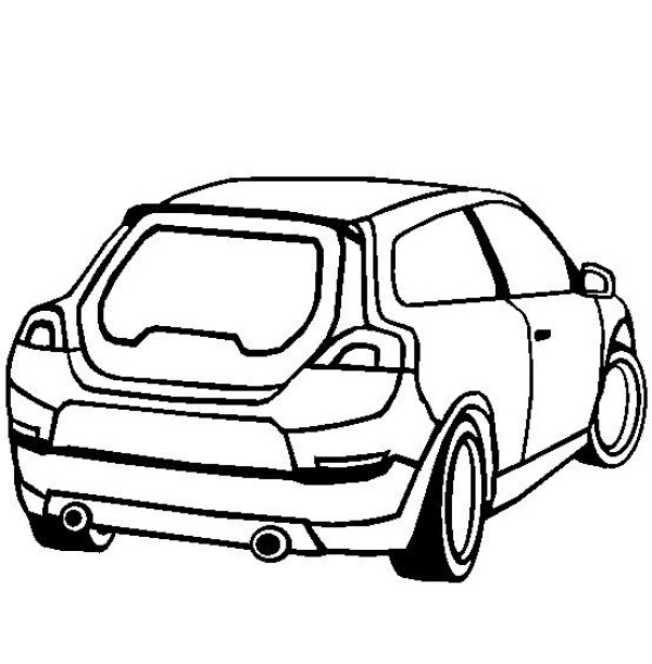 Car simple drawing Volvo C30 simple drawing picture