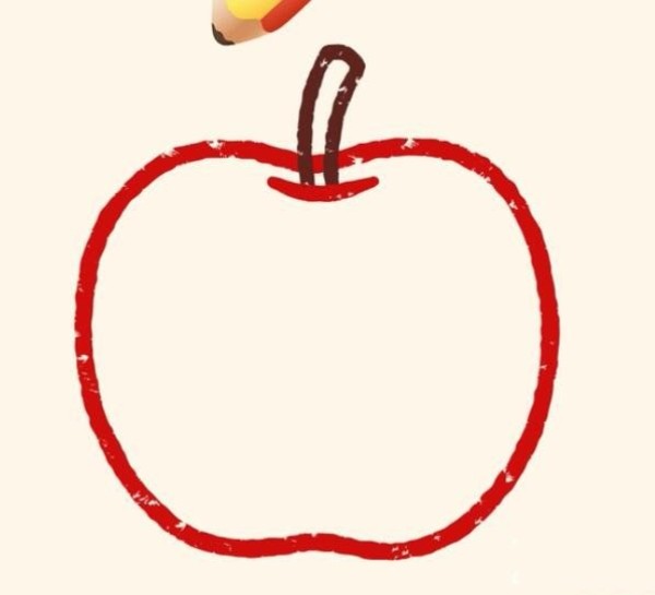 Magic simple drawing apple