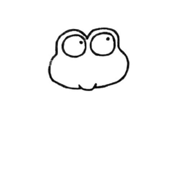 Q version animal simple drawing frog