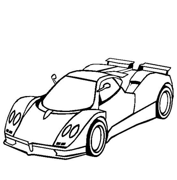 Pagani Zonda supercar simple drawing