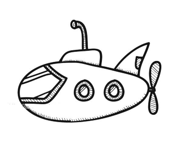 Cute submarine simple drawing pictures