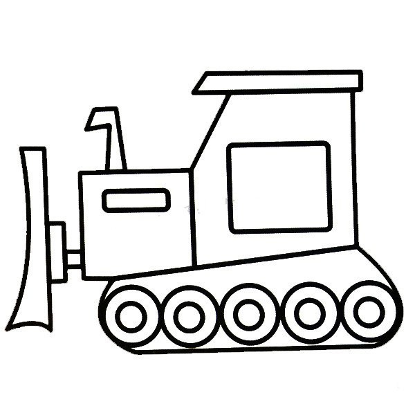 Children learn to draw bulldozers