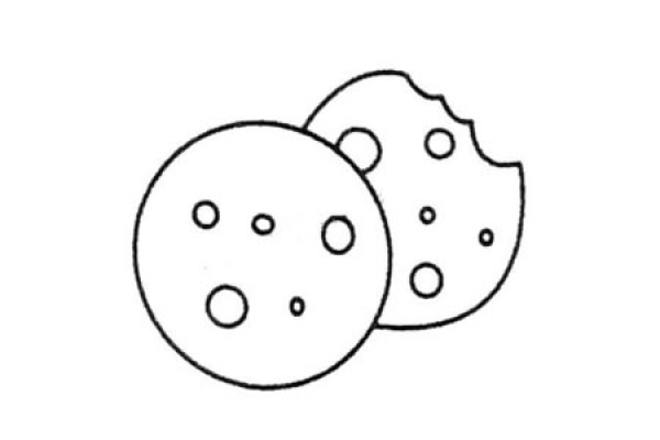 Complete collection of simple drawings of cookies and drawing steps