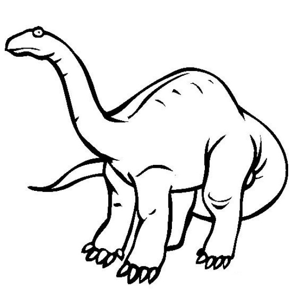 Dinosaur picture collection, brontosaurus simple drawing pictures