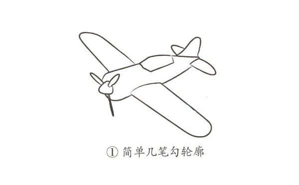 Childrens simple drawing glider