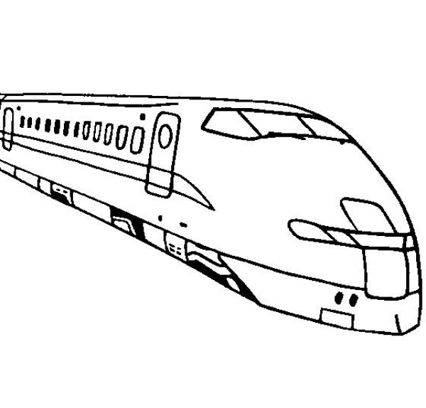 Simple strokes of high speed train pictures