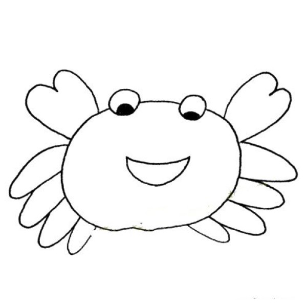 Cute crab simple drawing picture