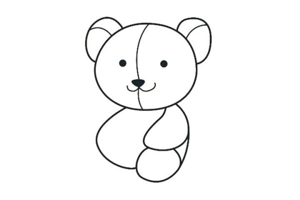 How to draw a teddy bear in simple strokes