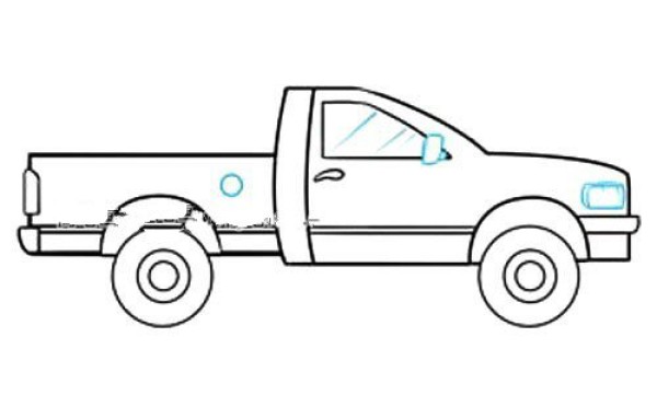 Simple drawing tutorial of a truck that is easy to draw