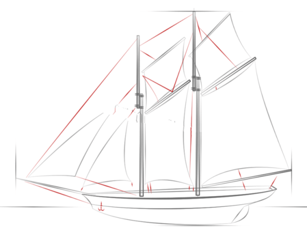 How to draw a sailboat