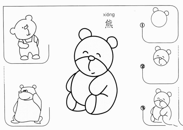 How to draw a bear