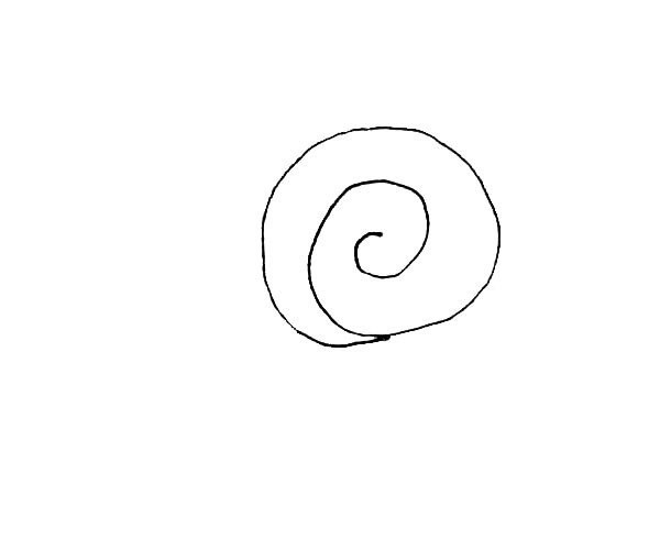 Children learn to draw snails easily