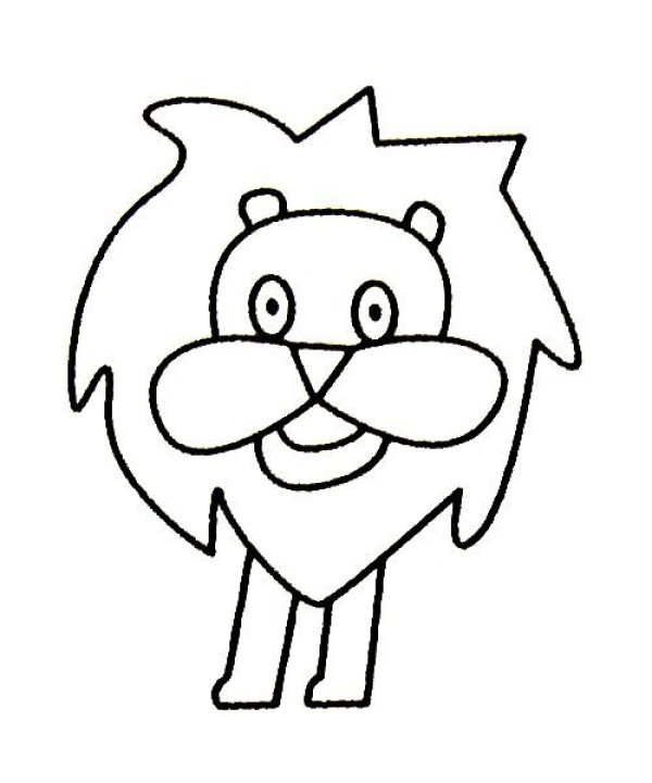 Complete collection of lion simple strokes and drawing steps