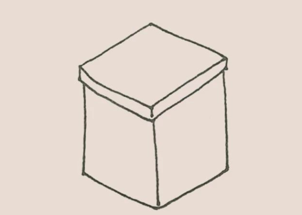 Simple drawing bedside table