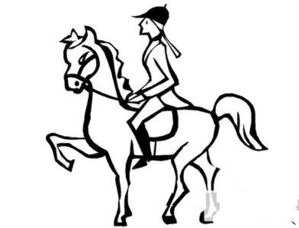 Horse galloping simple strokes