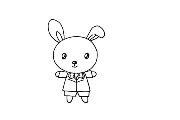 Simple drawing tutorial of a little rabbit who loves to eat carrots