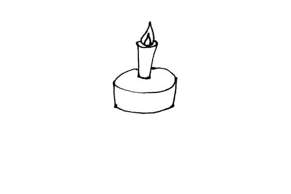 Learn to draw a birthday cake easily