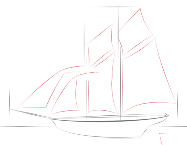 How to draw a sailboat