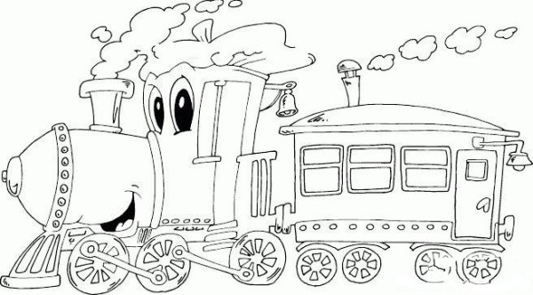 Cartoon train simple drawing pictures