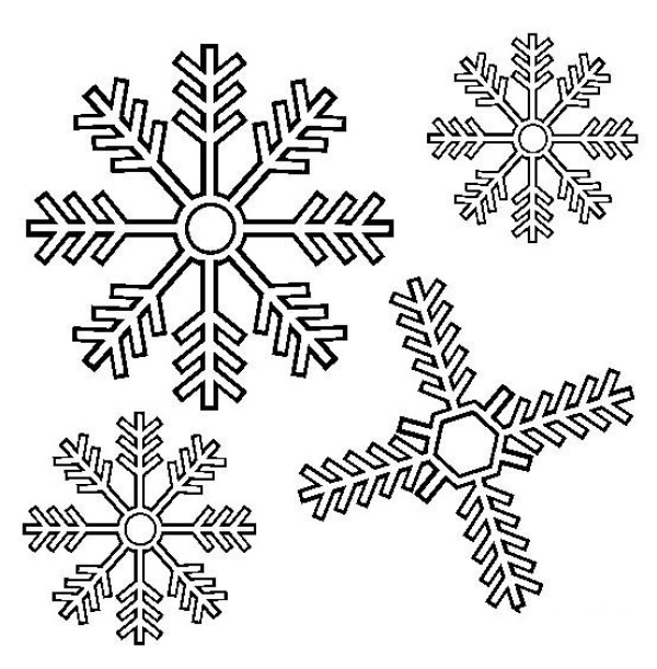 Beautiful simple drawing pictures of snowflakes