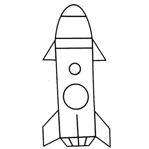 Children learn to draw rockets