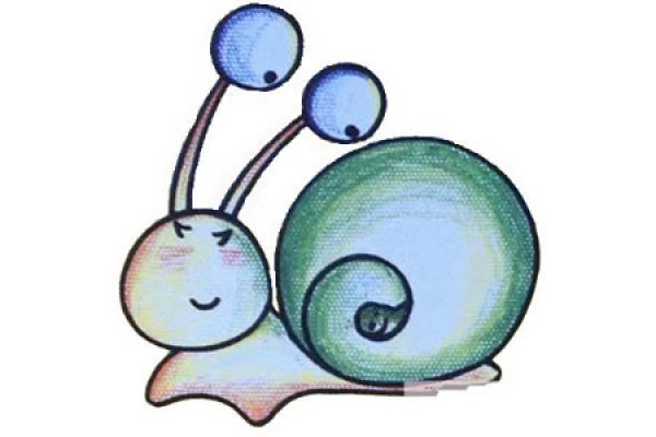 Elementary simple drawing snail