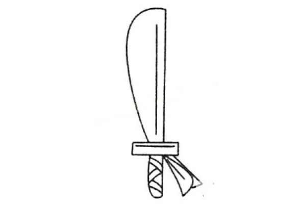 Complete collection of simple drawings of broadsword and drawing methods