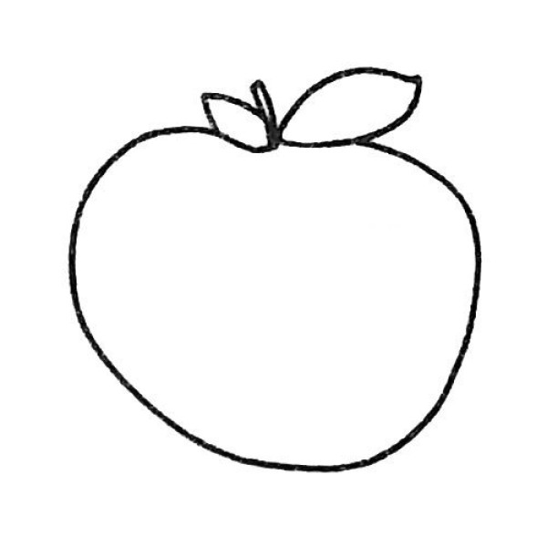 Cute apple simple drawing tutorial