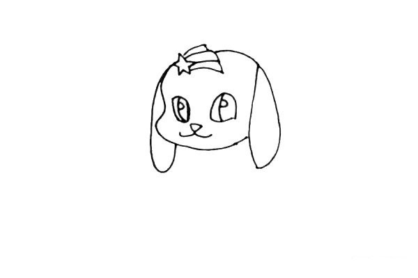 How to draw a puppy with big eyes