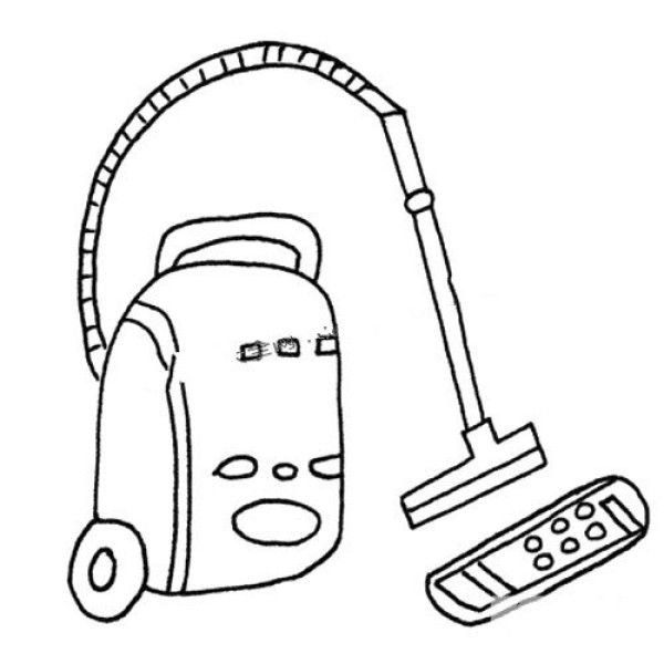 Simple strokes of vacuum cleaner pictures