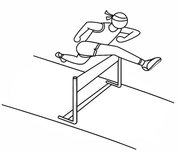 Simple drawing of sports hurdles