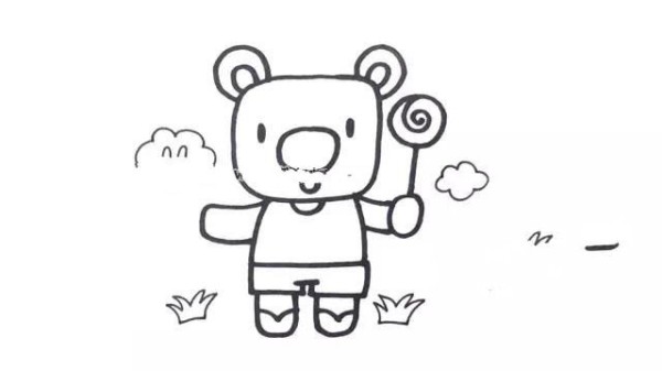 Simple drawing tutorial: Draw a cute little bear