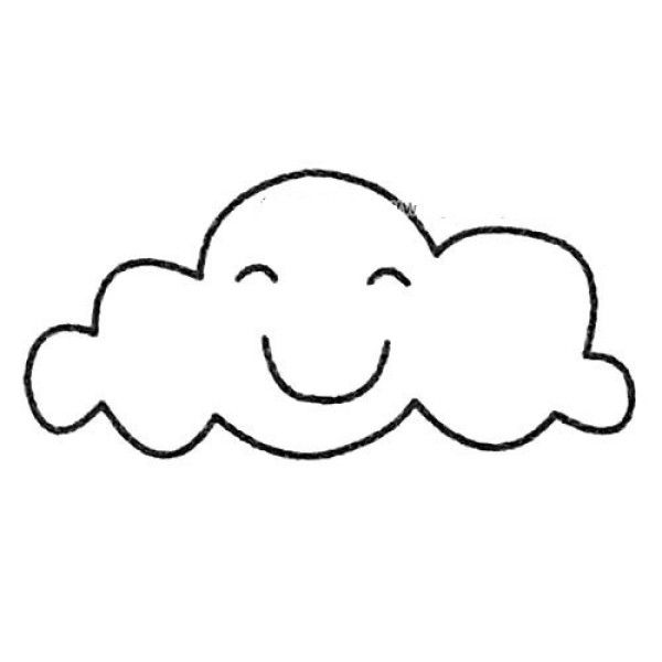 Complete collection of simple strokes of clouds and drawing steps