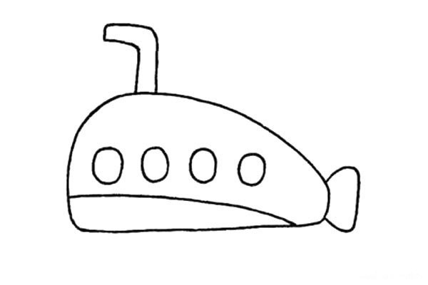 Simple and easy to learn submarine drawing