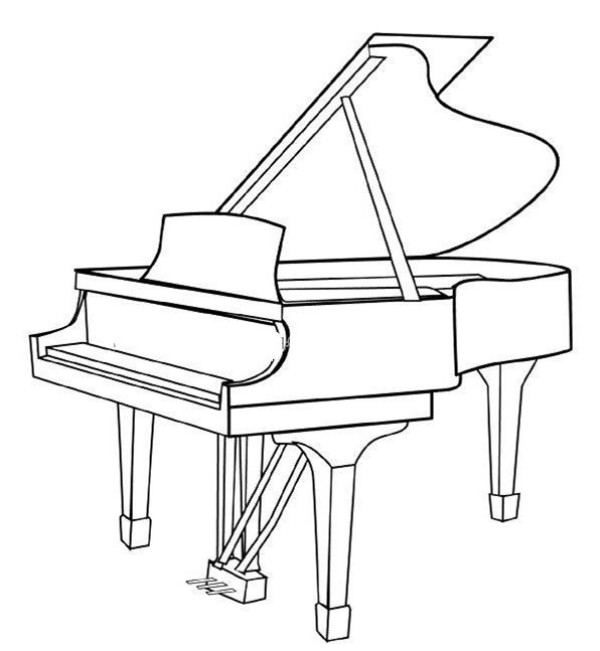 Piano simple drawing picture