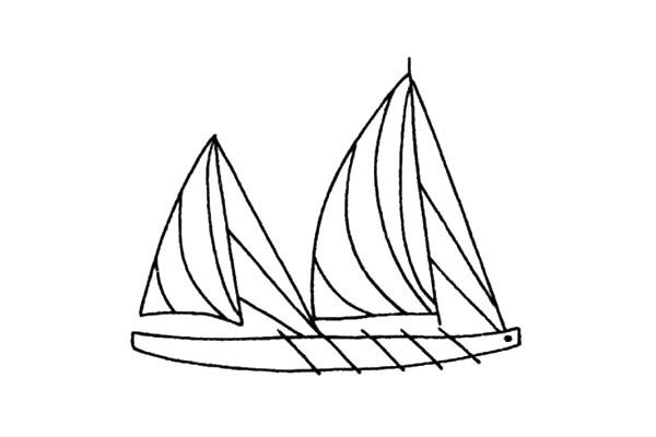 Simple and easy to learn sailing boat drawing