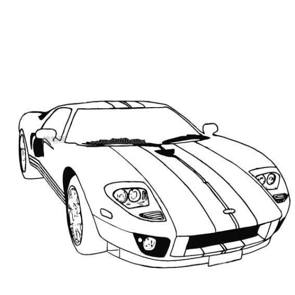 Three simple drawing pictures of sports cars