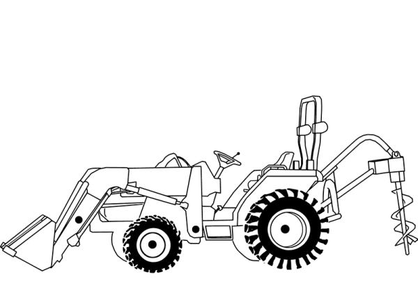 Tractor loading excavator