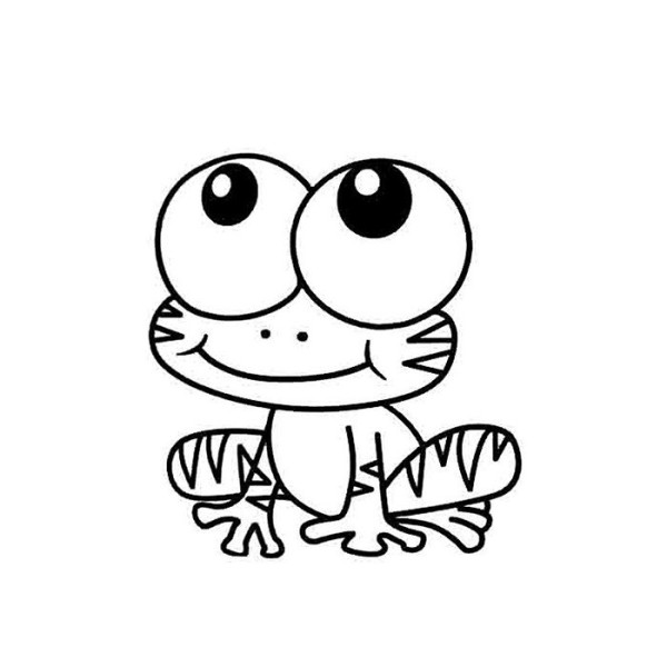 Simple strokes of big-eyed frog